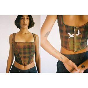 PRISCAVera Embroidered Birds Corset - Size Small